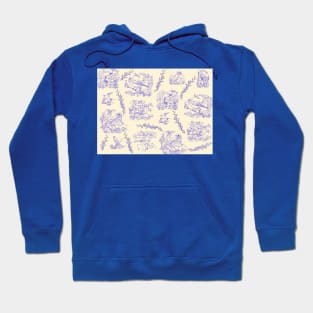 Birds (Ultramarine on Cream) Hoodie